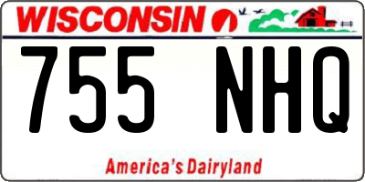 WI license plate 755NHQ