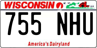WI license plate 755NHU
