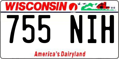 WI license plate 755NIH