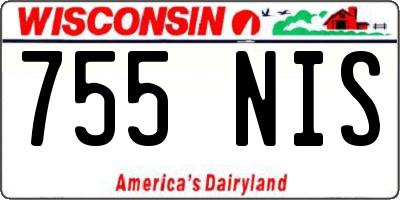 WI license plate 755NIS