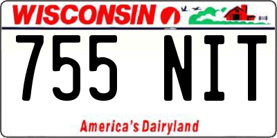 WI license plate 755NIT