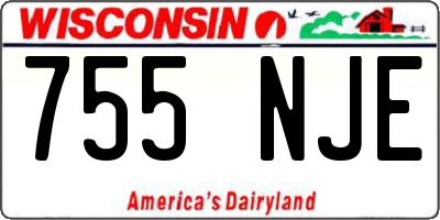 WI license plate 755NJE
