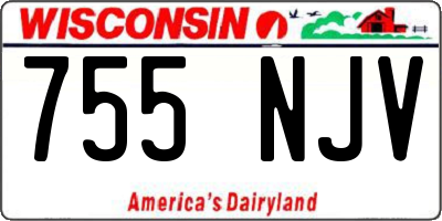WI license plate 755NJV