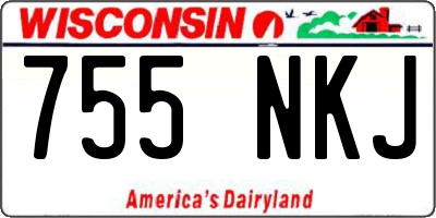 WI license plate 755NKJ