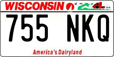 WI license plate 755NKQ
