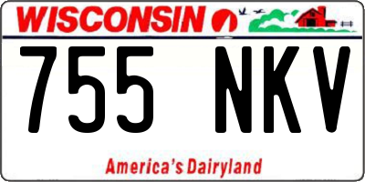 WI license plate 755NKV