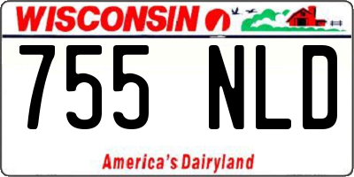 WI license plate 755NLD