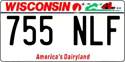 WI license plate 755NLF