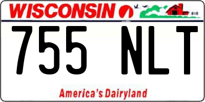 WI license plate 755NLT