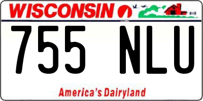 WI license plate 755NLU