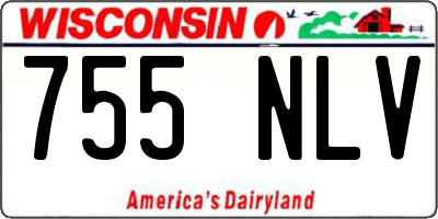 WI license plate 755NLV