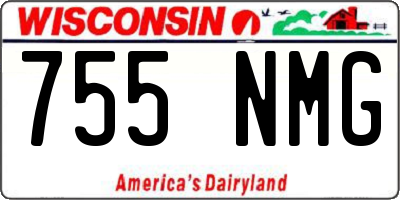 WI license plate 755NMG