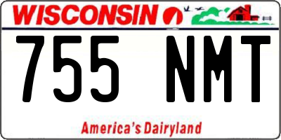 WI license plate 755NMT