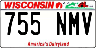 WI license plate 755NMV