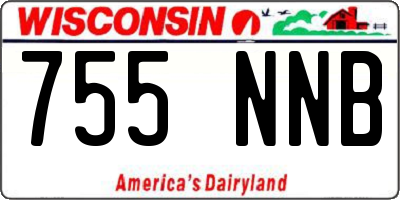 WI license plate 755NNB