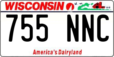 WI license plate 755NNC