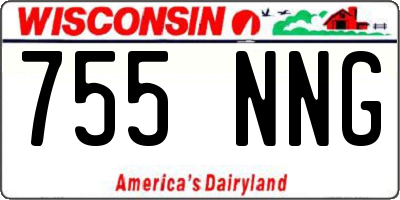 WI license plate 755NNG