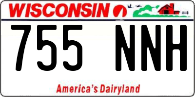 WI license plate 755NNH