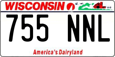 WI license plate 755NNL