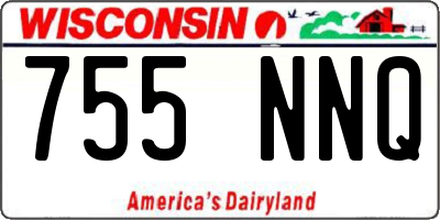WI license plate 755NNQ