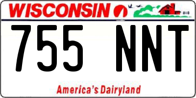 WI license plate 755NNT