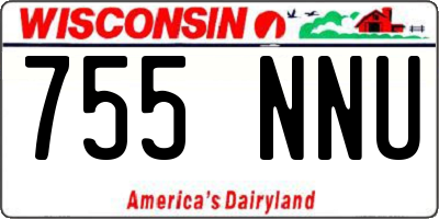 WI license plate 755NNU