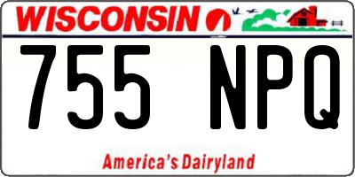 WI license plate 755NPQ