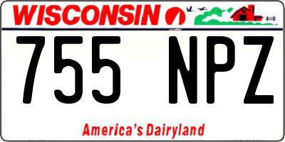 WI license plate 755NPZ