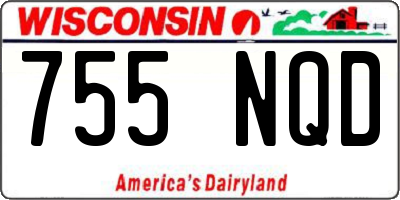 WI license plate 755NQD