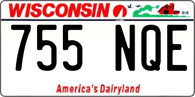 WI license plate 755NQE