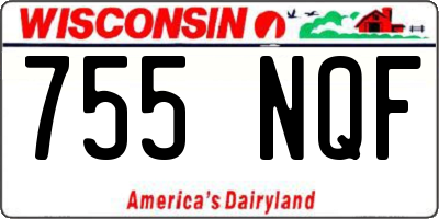 WI license plate 755NQF
