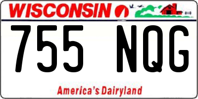 WI license plate 755NQG