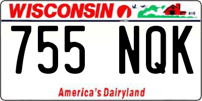 WI license plate 755NQK