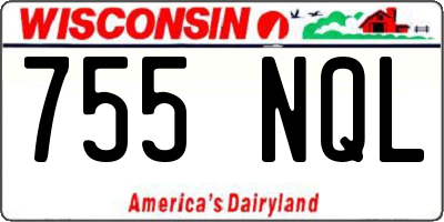 WI license plate 755NQL
