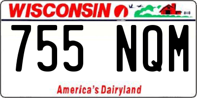WI license plate 755NQM