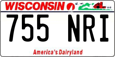 WI license plate 755NRI