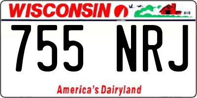 WI license plate 755NRJ