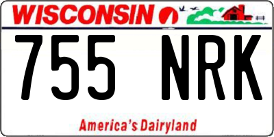 WI license plate 755NRK