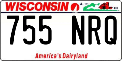WI license plate 755NRQ
