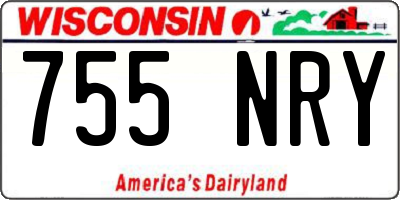 WI license plate 755NRY