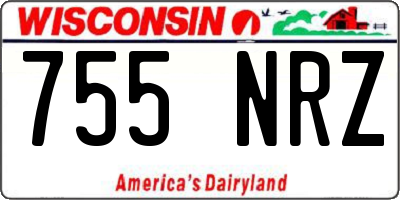 WI license plate 755NRZ