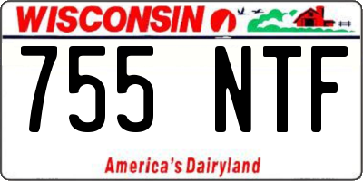 WI license plate 755NTF