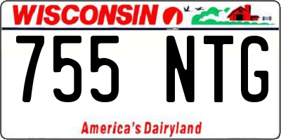 WI license plate 755NTG