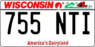 WI license plate 755NTI