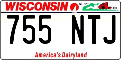WI license plate 755NTJ