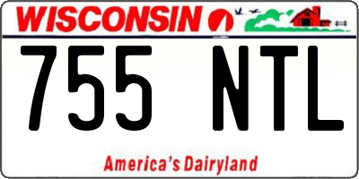 WI license plate 755NTL