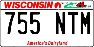 WI license plate 755NTM