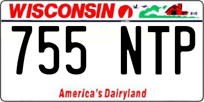 WI license plate 755NTP