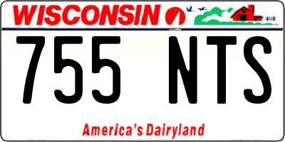 WI license plate 755NTS