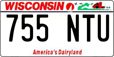 WI license plate 755NTU